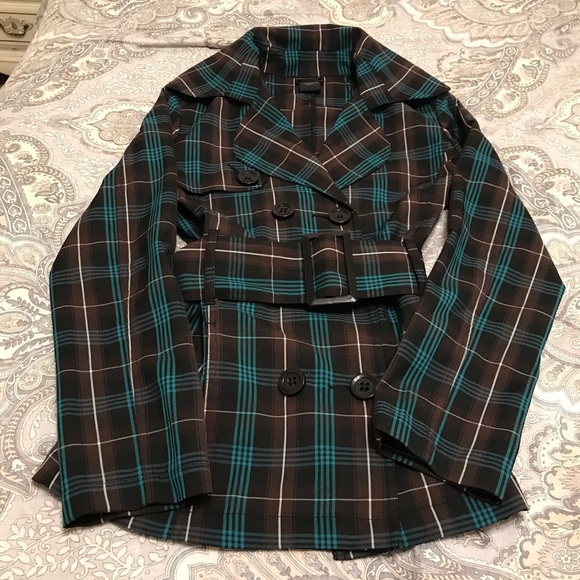 Speak To Me Plaid Lightweight Jacket Size Small - Picture 3 of 12